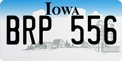 IA license plate BRP556