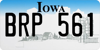 IA license plate BRP561