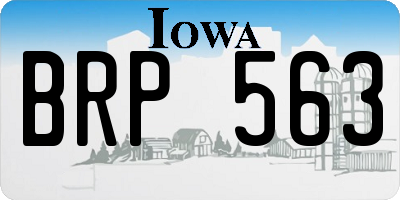 IA license plate BRP563