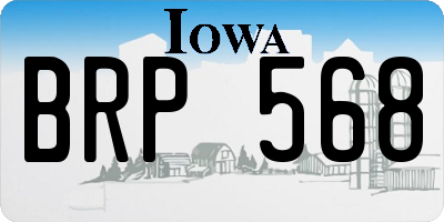 IA license plate BRP568