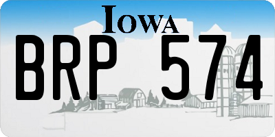 IA license plate BRP574