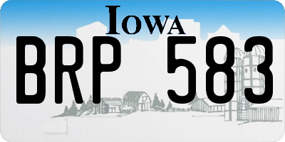 IA license plate BRP583