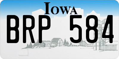 IA license plate BRP584