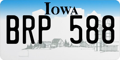 IA license plate BRP588