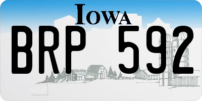 IA license plate BRP592