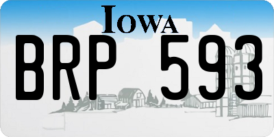 IA license plate BRP593