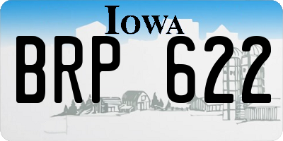 IA license plate BRP622