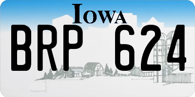 IA license plate BRP624