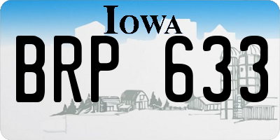 IA license plate BRP633