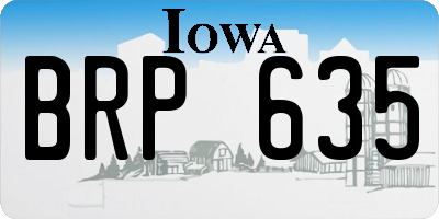 IA license plate BRP635