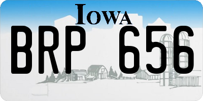 IA license plate BRP656