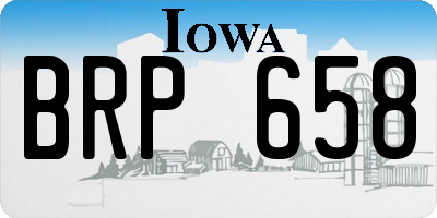 IA license plate BRP658
