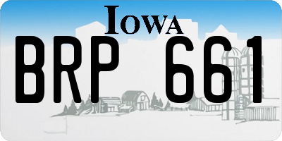 IA license plate BRP661