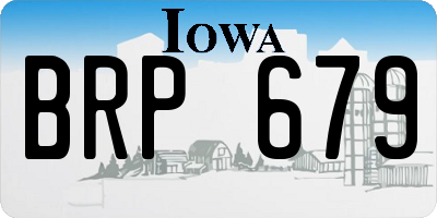 IA license plate BRP679
