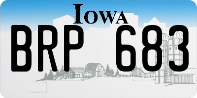 IA license plate BRP683