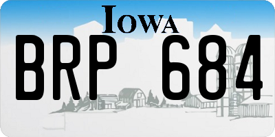 IA license plate BRP684