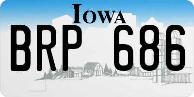 IA license plate BRP686