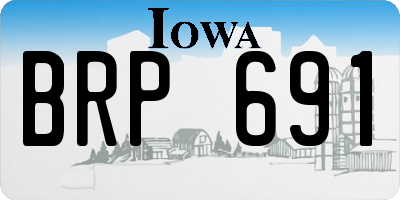 IA license plate BRP691