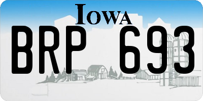 IA license plate BRP693