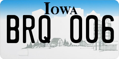 IA license plate BRQ006