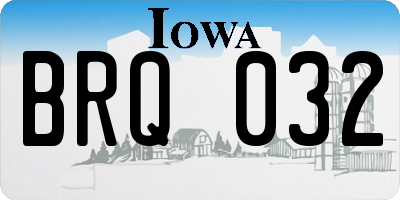 IA license plate BRQ032