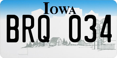 IA license plate BRQ034
