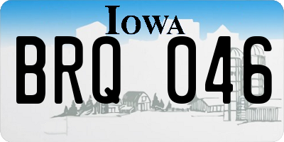 IA license plate BRQ046