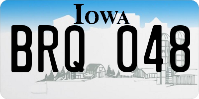IA license plate BRQ048