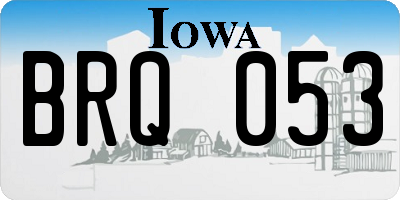 IA license plate BRQ053