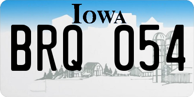 IA license plate BRQ054