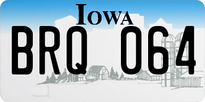 IA license plate BRQ064
