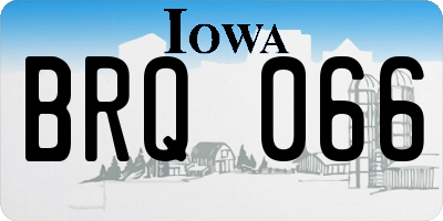IA license plate BRQ066