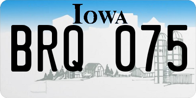 IA license plate BRQ075