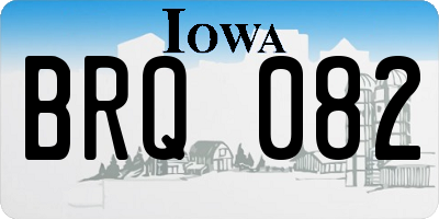 IA license plate BRQ082