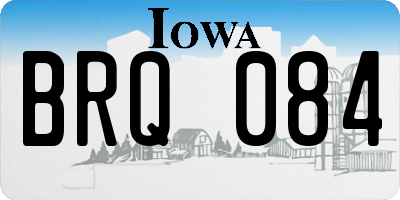 IA license plate BRQ084