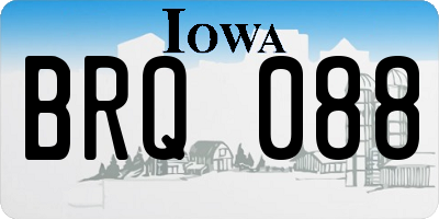 IA license plate BRQ088