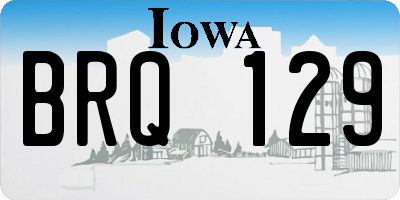 IA license plate BRQ129