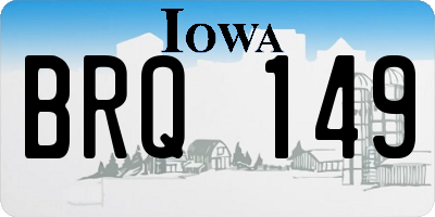 IA license plate BRQ149