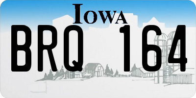 IA license plate BRQ164