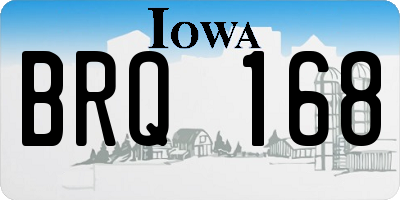 IA license plate BRQ168