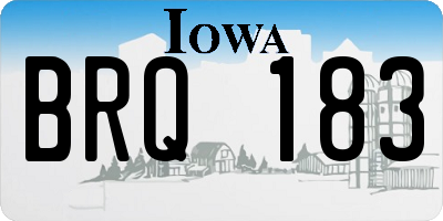 IA license plate BRQ183
