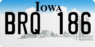 IA license plate BRQ186