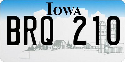 IA license plate BRQ210