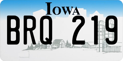 IA license plate BRQ219