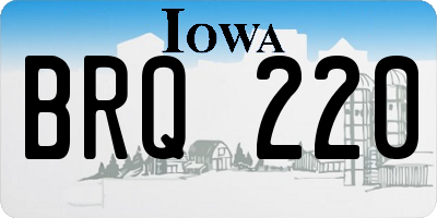 IA license plate BRQ220