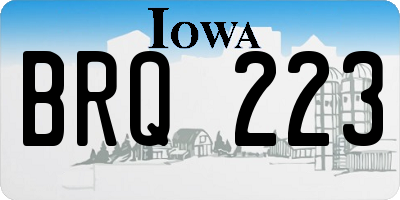 IA license plate BRQ223