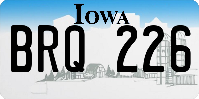 IA license plate BRQ226