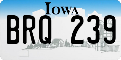 IA license plate BRQ239