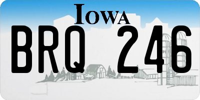 IA license plate BRQ246