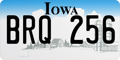 IA license plate BRQ256